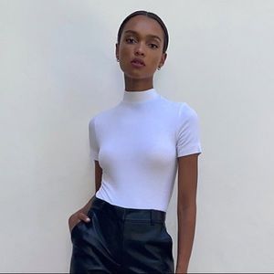 Aritzia Babaton Gonzalo Mock Neck Tee NEW
